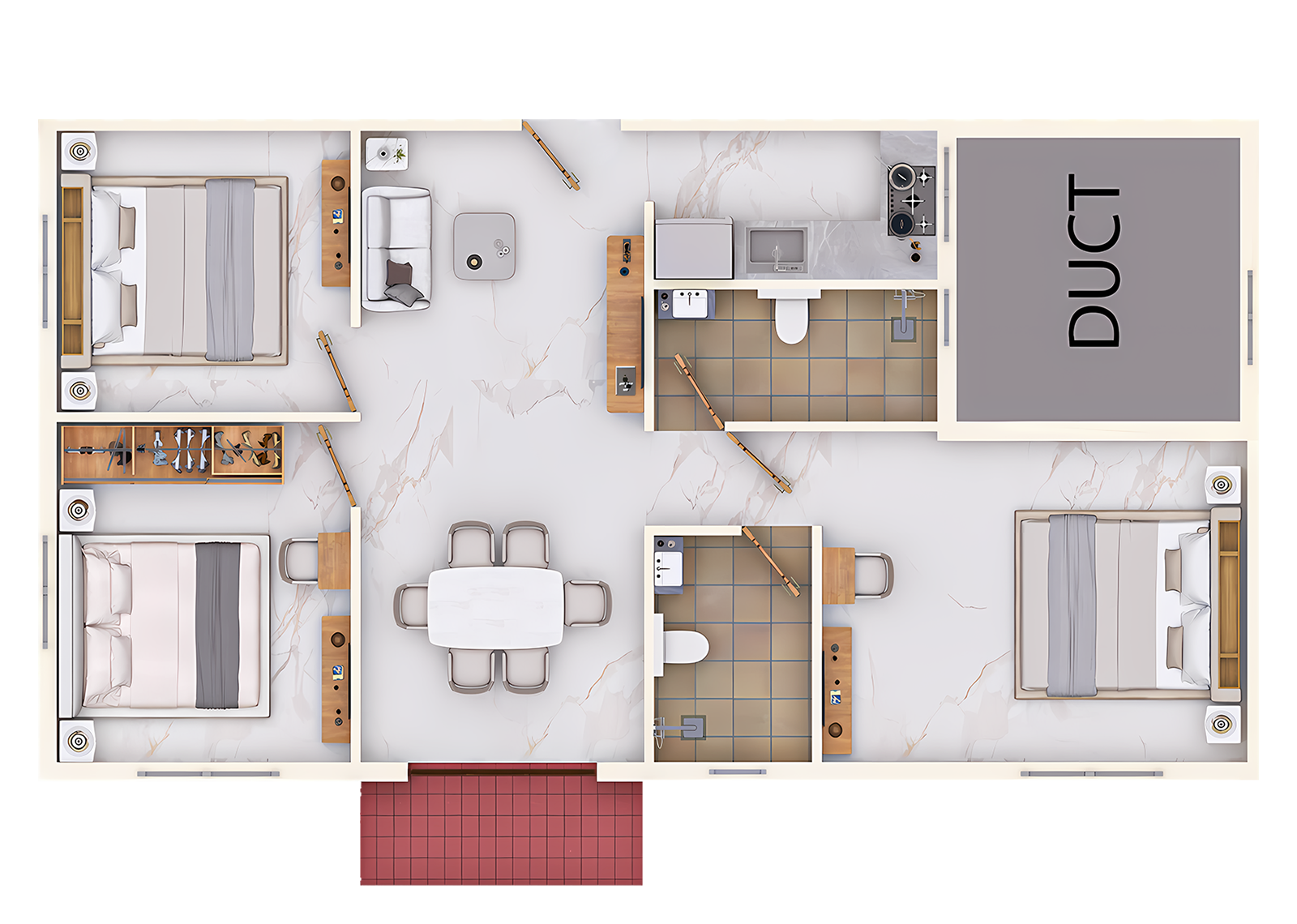 Sample 3BHK Layout